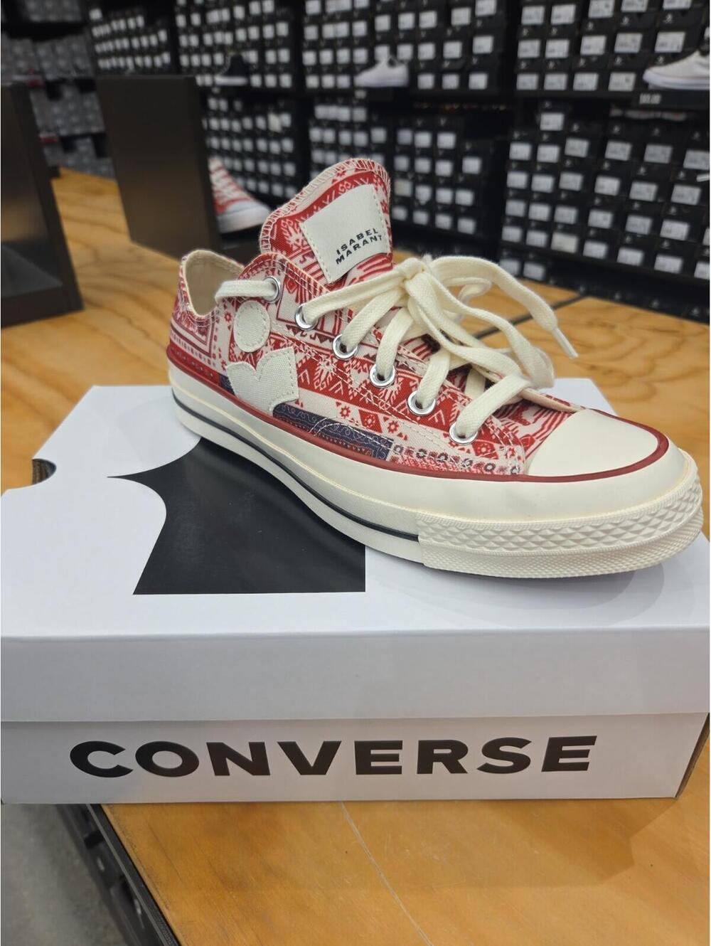 Converse x Isabel Marant Chuck 70 Ox Low Red Bandana Scarf Mens 7 Women9 A14801C